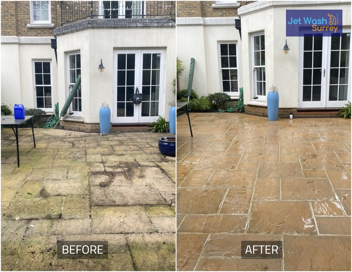 Patio cleaning in Esher