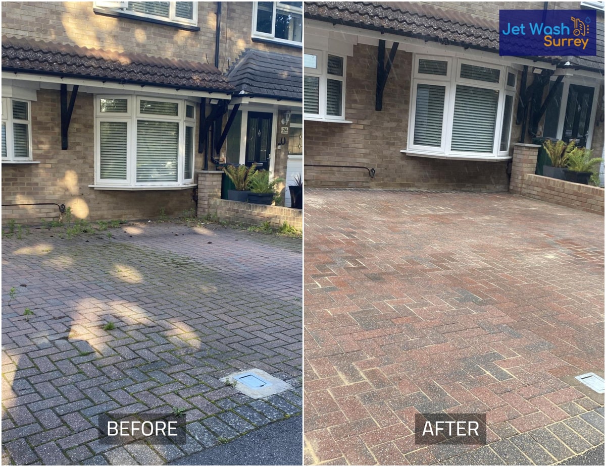 Jet washing services Large driveway cleaning SM6