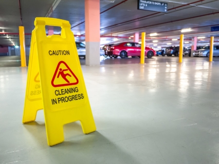 Car park power washing