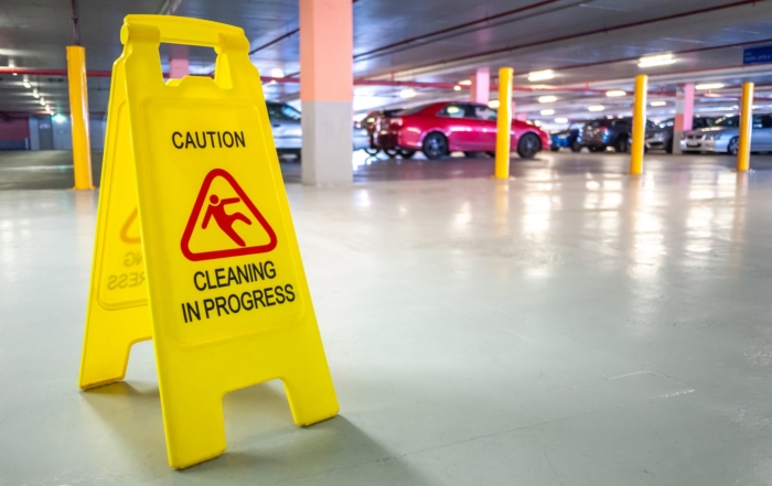 Car park power washing