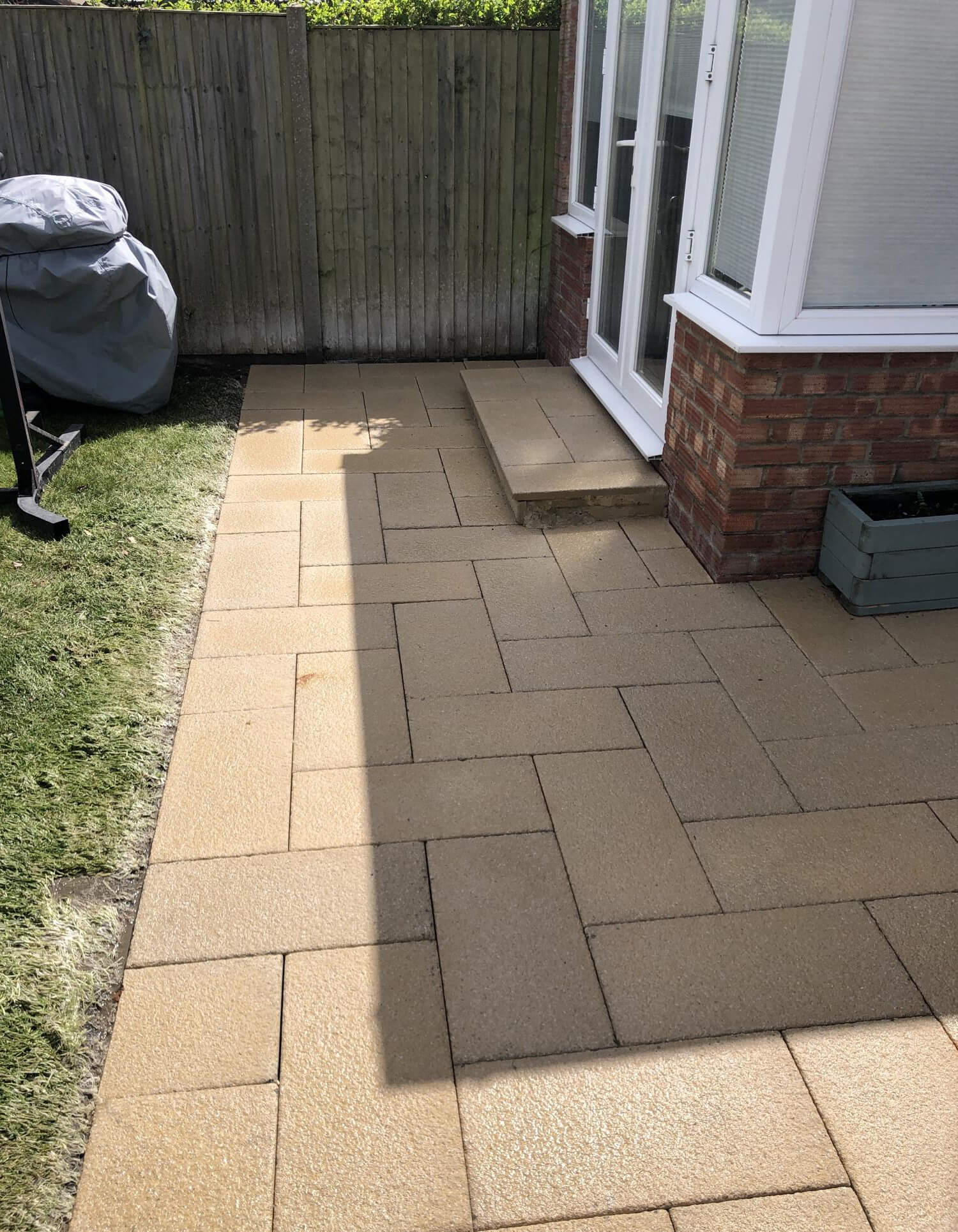 Clean patio in Epsom, Surrey after service.