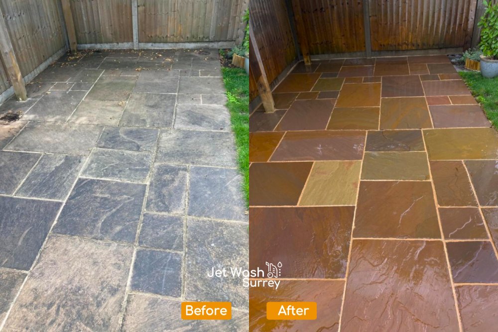 sandstone-patio-jet-washing Pressure washing company in Sunbury