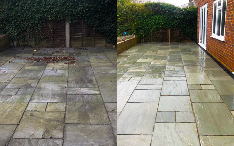 Garden patio washing Sunbury